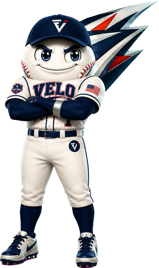 Velo, the Exit Velo Elite mascot