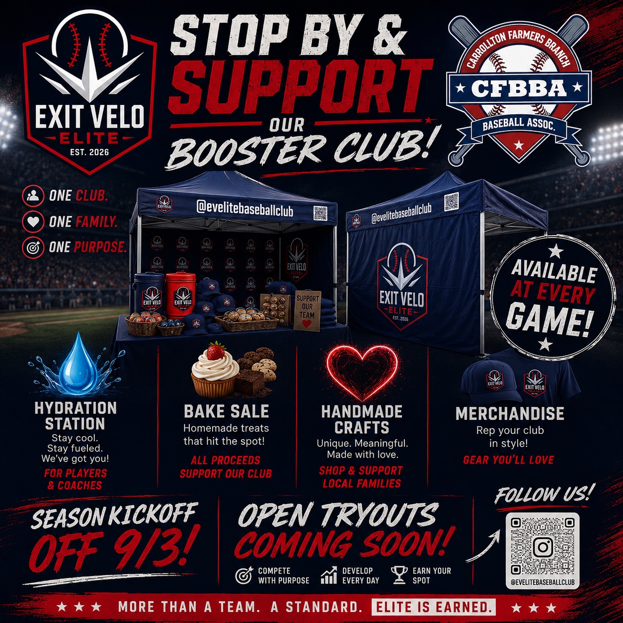 Booster club support graphic