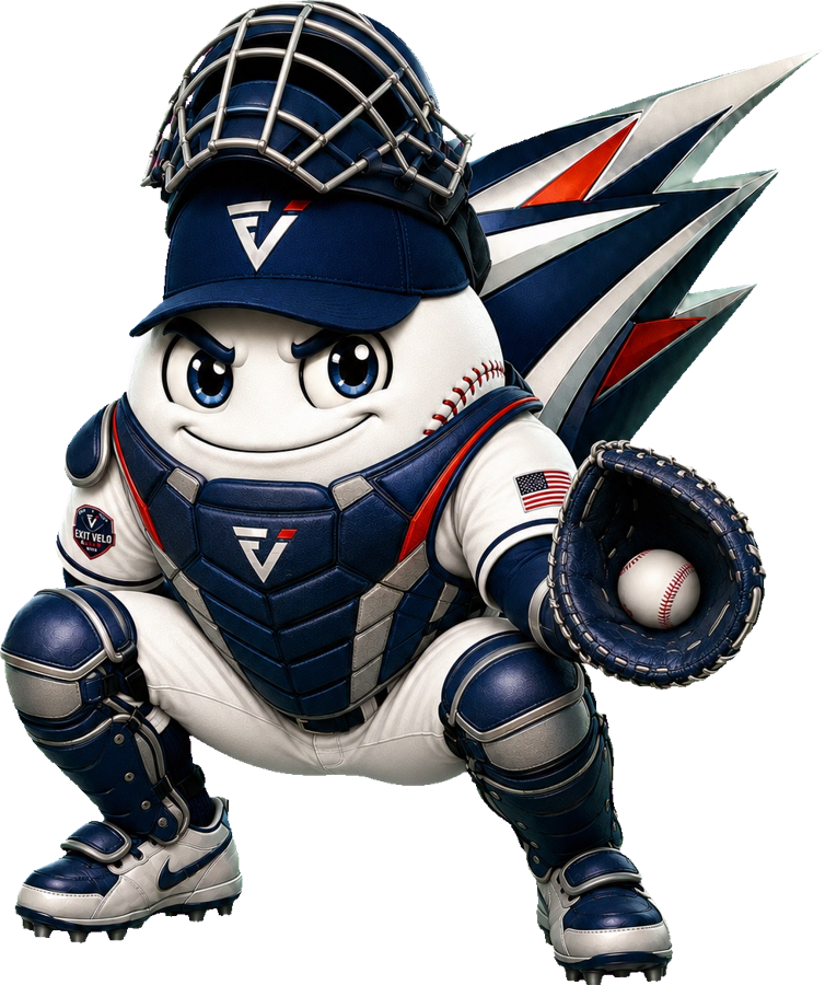 Velo, the Exit Velo Elite mascot