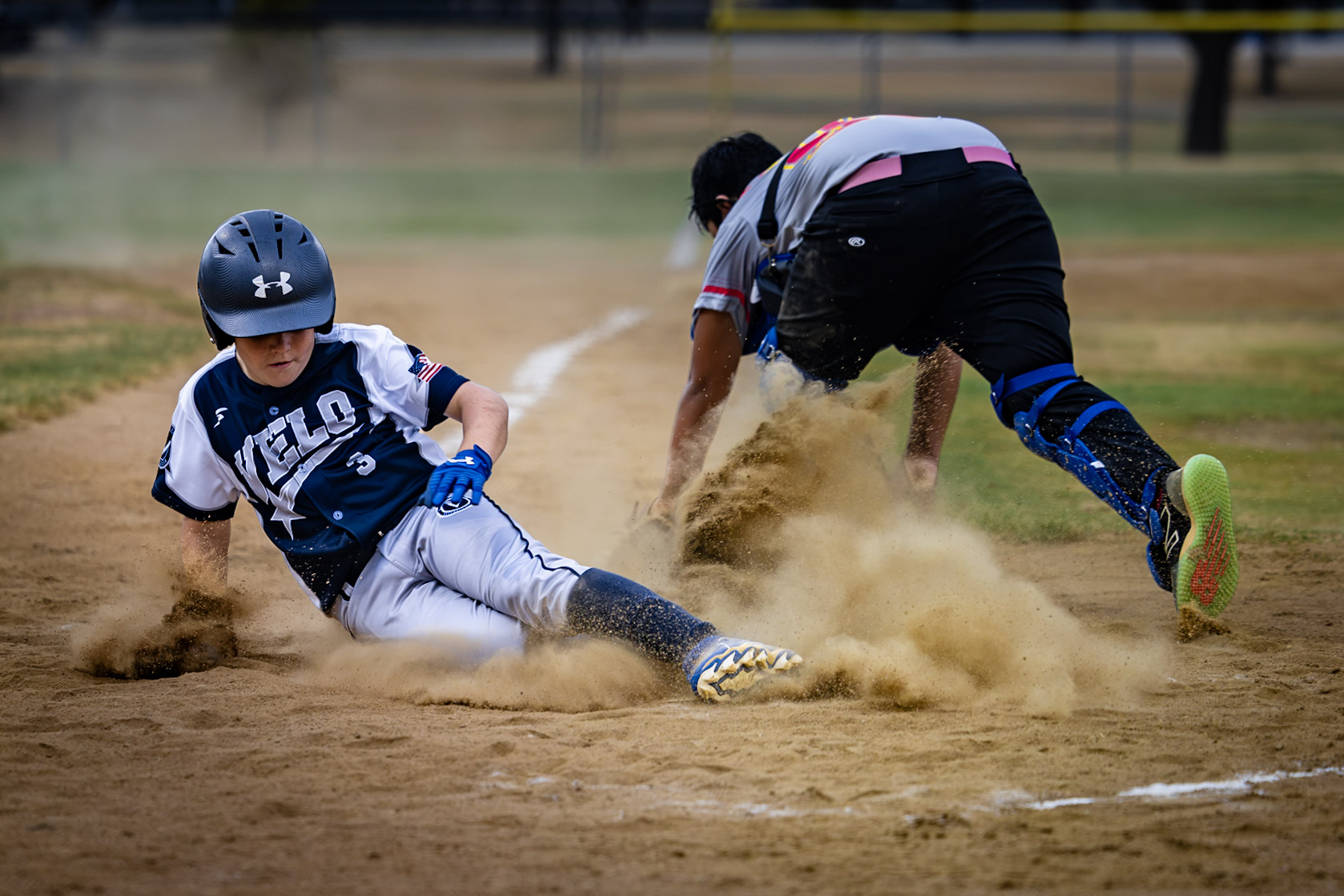 Exit Velo Elite game action against the Flying Chanclas