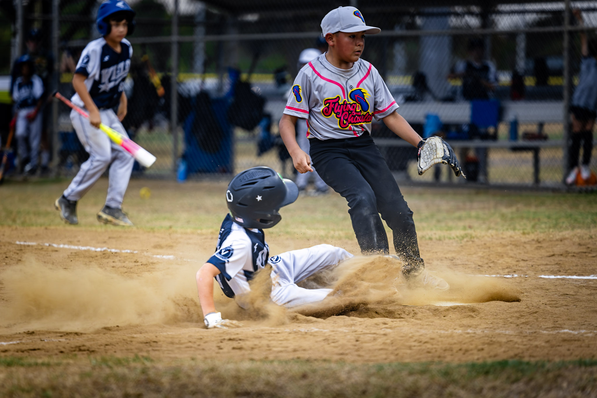 Exit Velo Elite game action against the Flying Chanclas